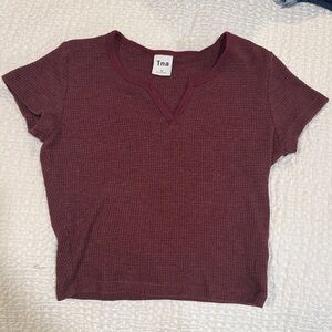 TNA Deep Red Knit Tee